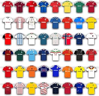 World Cup Soccer Home Jersey Bunting Banner, 48 Countries Team Flags, Cloth Design