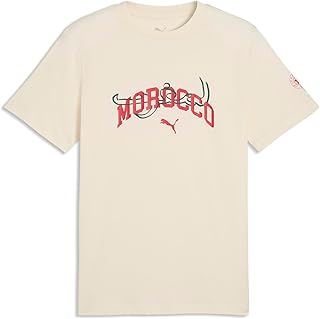 Men's Morocco Graphic Crew Neck Short Sleeve Soccer Jersey - White