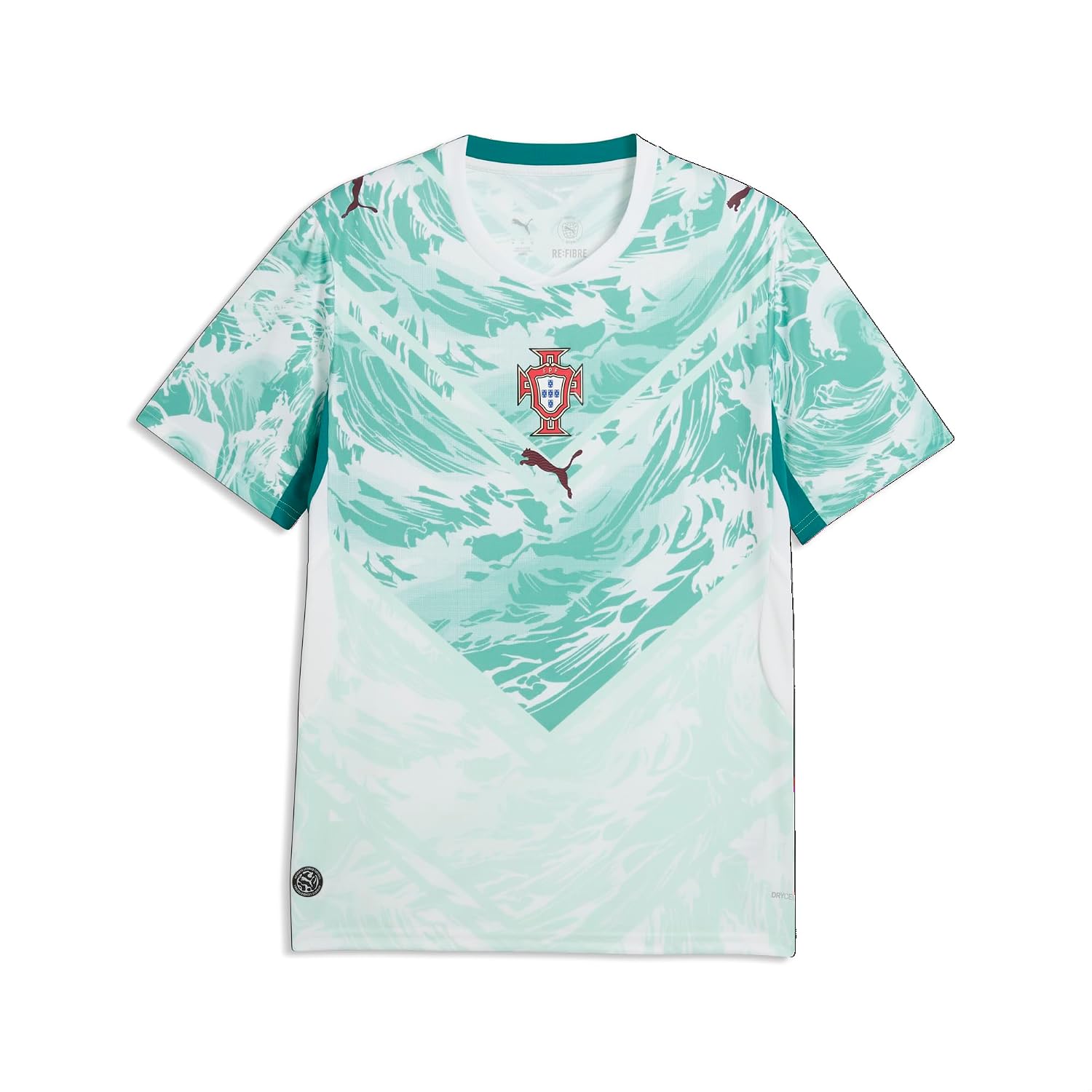 Men's Portugal Away Soccer Jersey - Green Crew Neck Short Sleeve