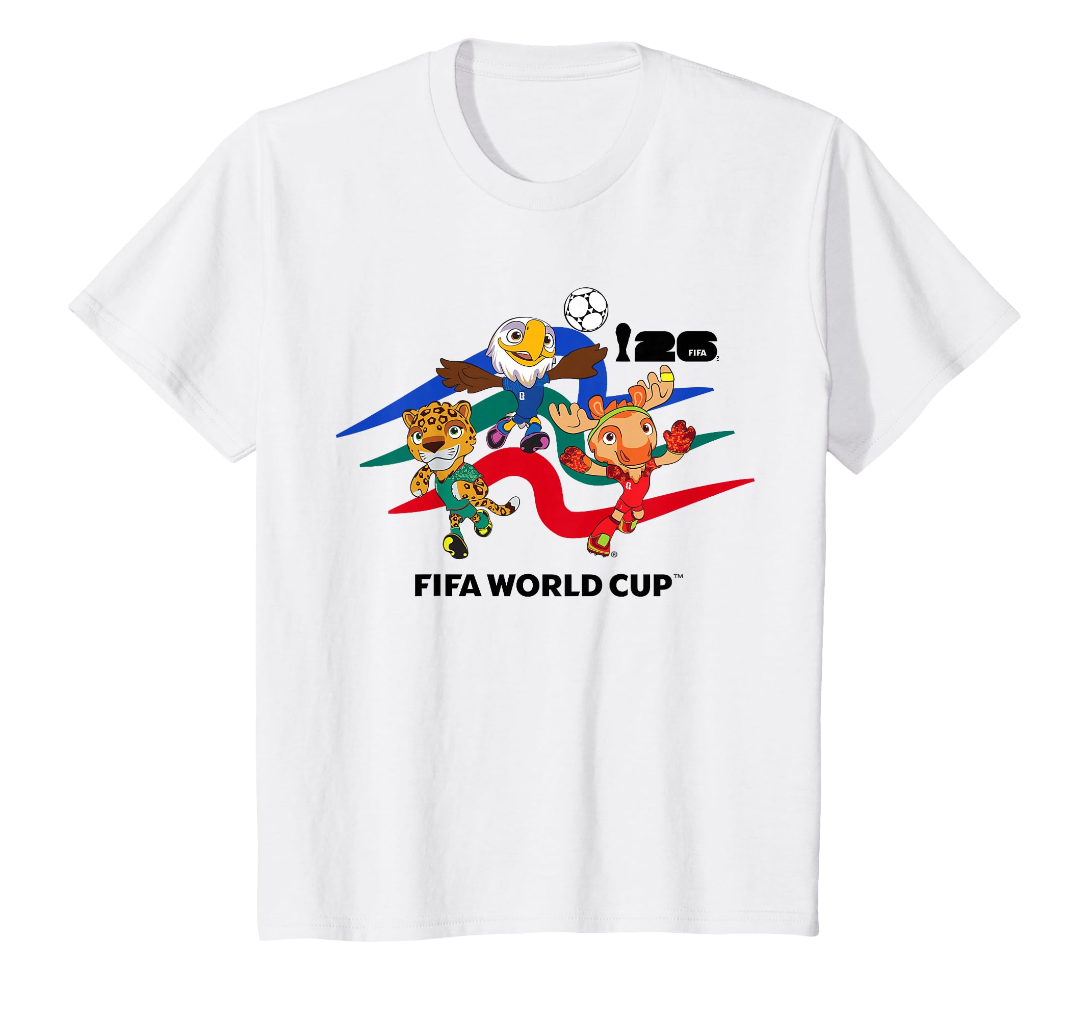 Kids FIFA World Cup 26 Host Country Mascot Action T-Shirt