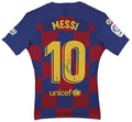 Barcelona Messi Red Checkerboard Soccer Jersey - Autographed