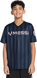 Boys' Loose-Fit V-Neck Short Sleeve Soccer Jersey, Comfortable Cloth Top