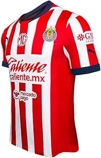 Men's Chivas Home Short Sleeve Soccer Jersey - Red, White