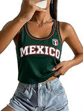 Soccer 2026 Tank Top Women Brazil Mexico Sleeveless Jersey Casual Crop Tee