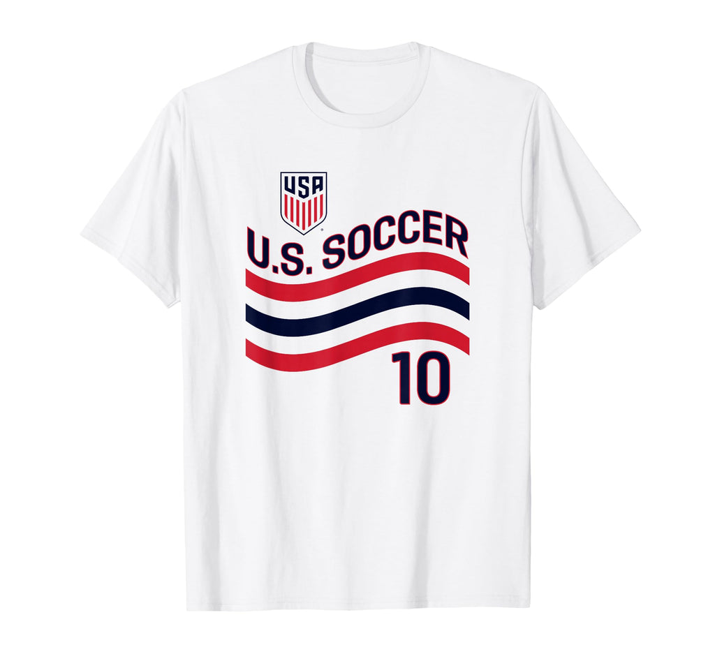 USMNT Christian Pulisic 10 White Soccer Jersey T-Shirt
