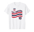 USMNT Christian Pulisic 10 White Soccer Jersey T-Shirt
