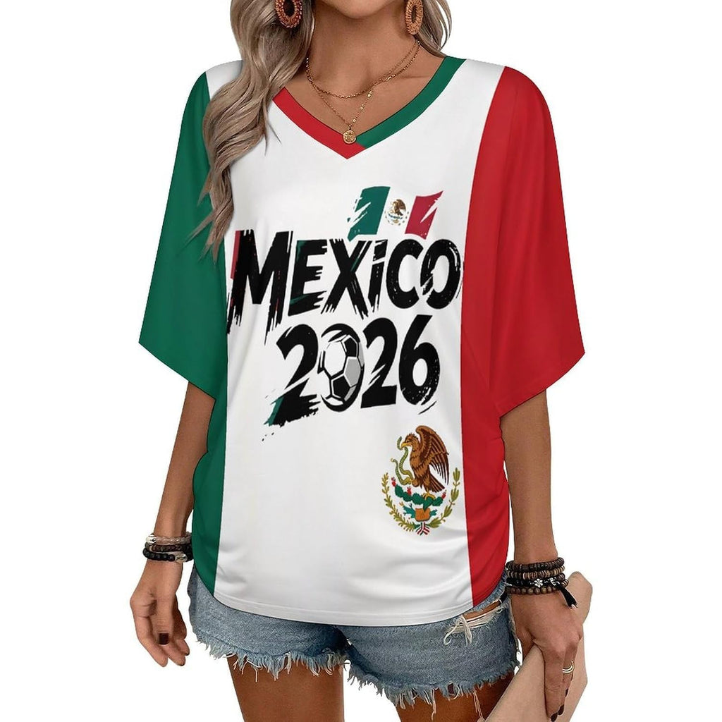 Women's Soccer Jersey Summer Short Sleeve V-Neck Sport Tee