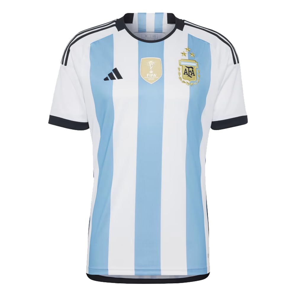 Argentina 22 Winners Home Soccer Jersey, White/Blue, XXXL