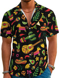 Men's Short Sleeve Casual Button Down Hawaiian Shirt Tropical Print