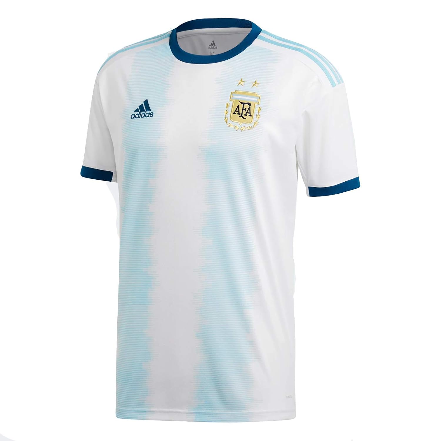 Kids Argentina Home Soccer Jersey - White/Lite Aqua, Lightweight Cloth