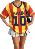 Women's Oversized Soccer Jersey V-Neck Tee