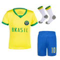 Kids' Soccer Jersey Kit - Breathable Poly-Spandex Quick-Dry Youth Training (2T-14Y)
