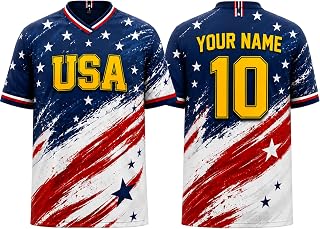 Custom USA Soccer Jersey 2026 - Personalized Name & Number Soccer Shirt for Men, Women, Kids