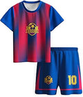 Kids Soccer Jersey Short Set Breathable Lightweight Training Uniform 4-12Y