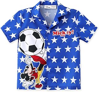 Kids Button Up Tropical Shirt - Short Sleeve Hawaiian Soccer Jersey Style