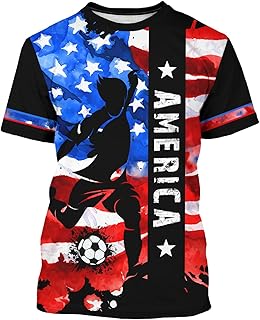 Men's 3D Soccer Jersey Short Sleeve Top