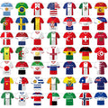 49 Countries Soccer Jersey Flag Banner Bunting, Paper Hanging Decor Set