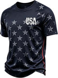 Men's USA Soccer Jersey Polo Shirt American Flag Graphic Sport Tee