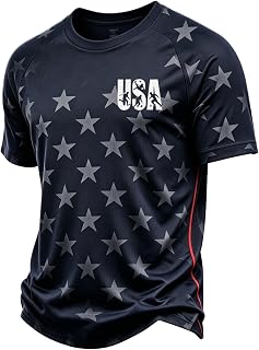 Men's USA Soccer Jersey Polo Shirt American Flag Graphic Sport Tee