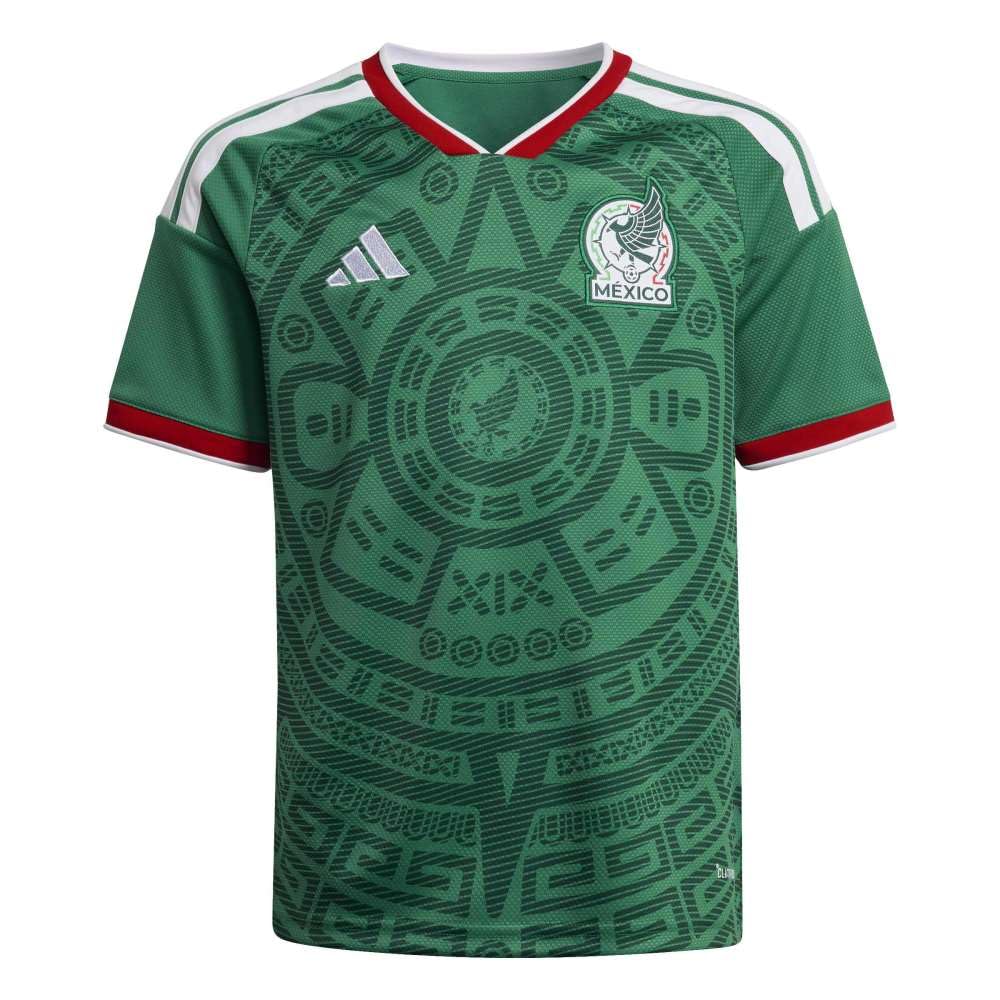 Kids Mexico Home Soccer Jersey - Lightweight Cloth Style