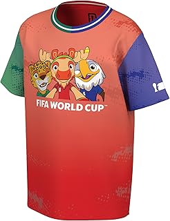 World Cup Mascot Short Sleeve Soccer Jersey Top