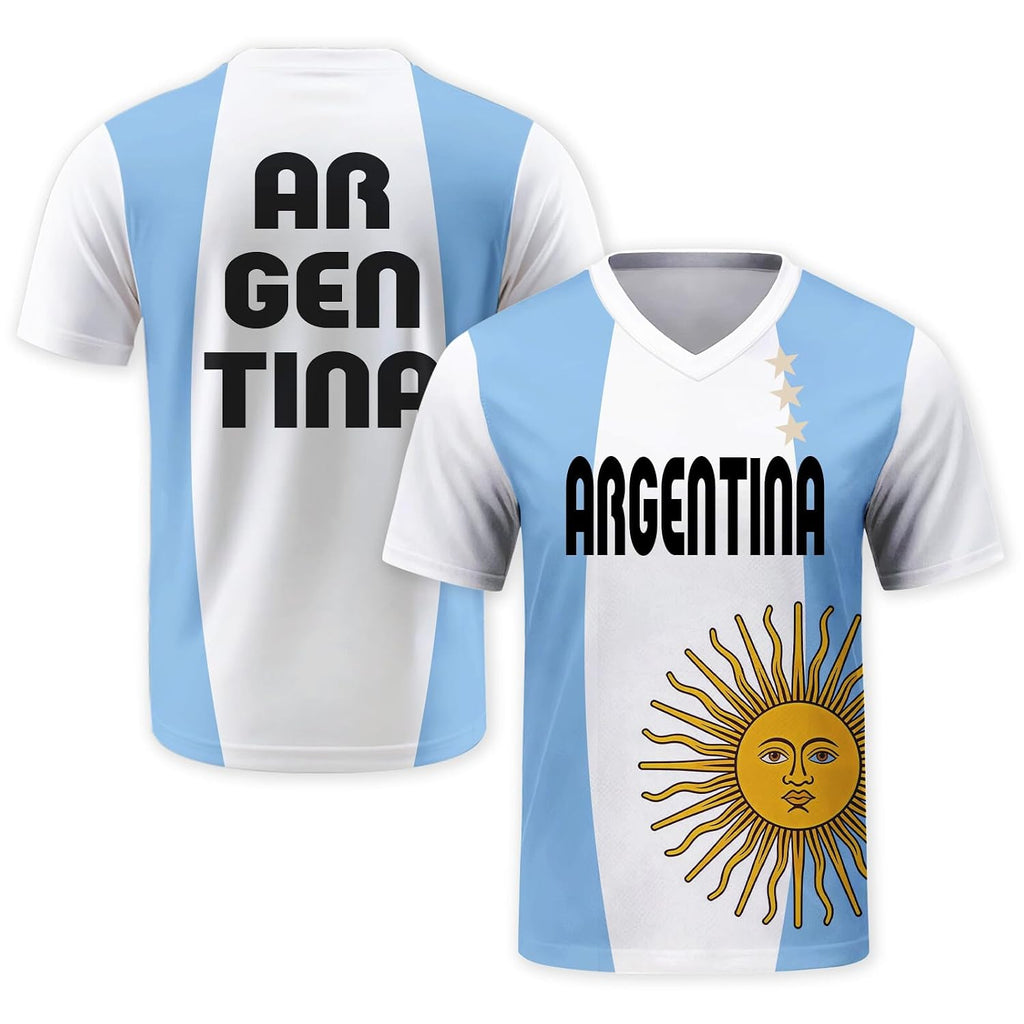 Retro Soccer Jersey for Men - Short Sleeve Streetwear T-Shirt S-3XL