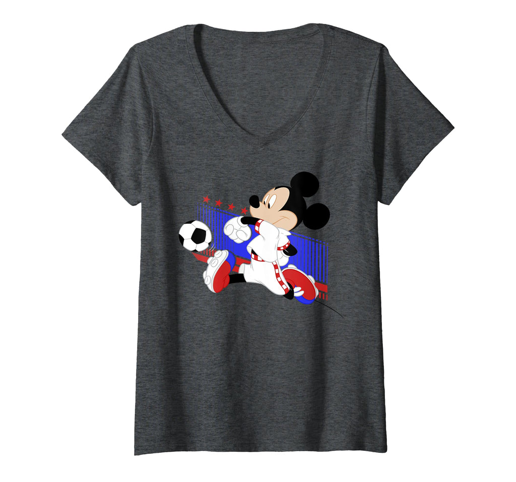 Disney Mickey & Friends Croatia Soccer V-Neck T-Shirt