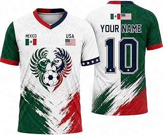 Custom Mexico Soccer Jersey - Mexican Pride Cloth Shirt for Men, Women, Youth