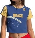 Y2K Brazil Soccer Crop Top Baby Tee