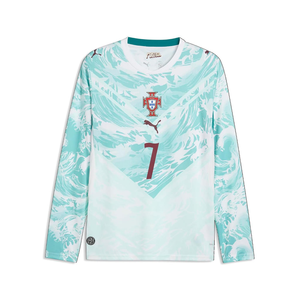 Men's Portugal Away Long Sleeve Soccer Jersey