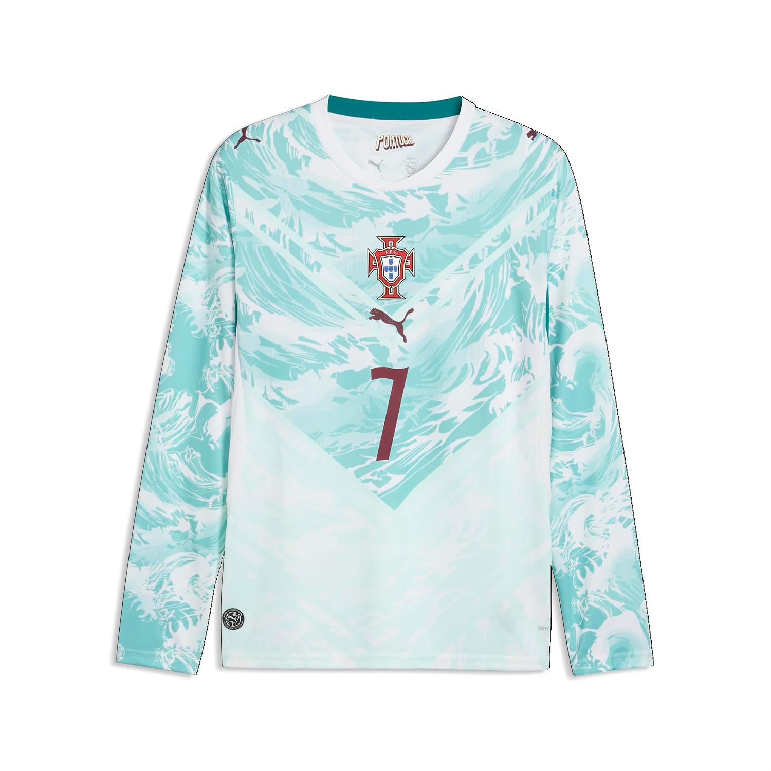 Men's Portugal Away Long Sleeve Soccer Jersey