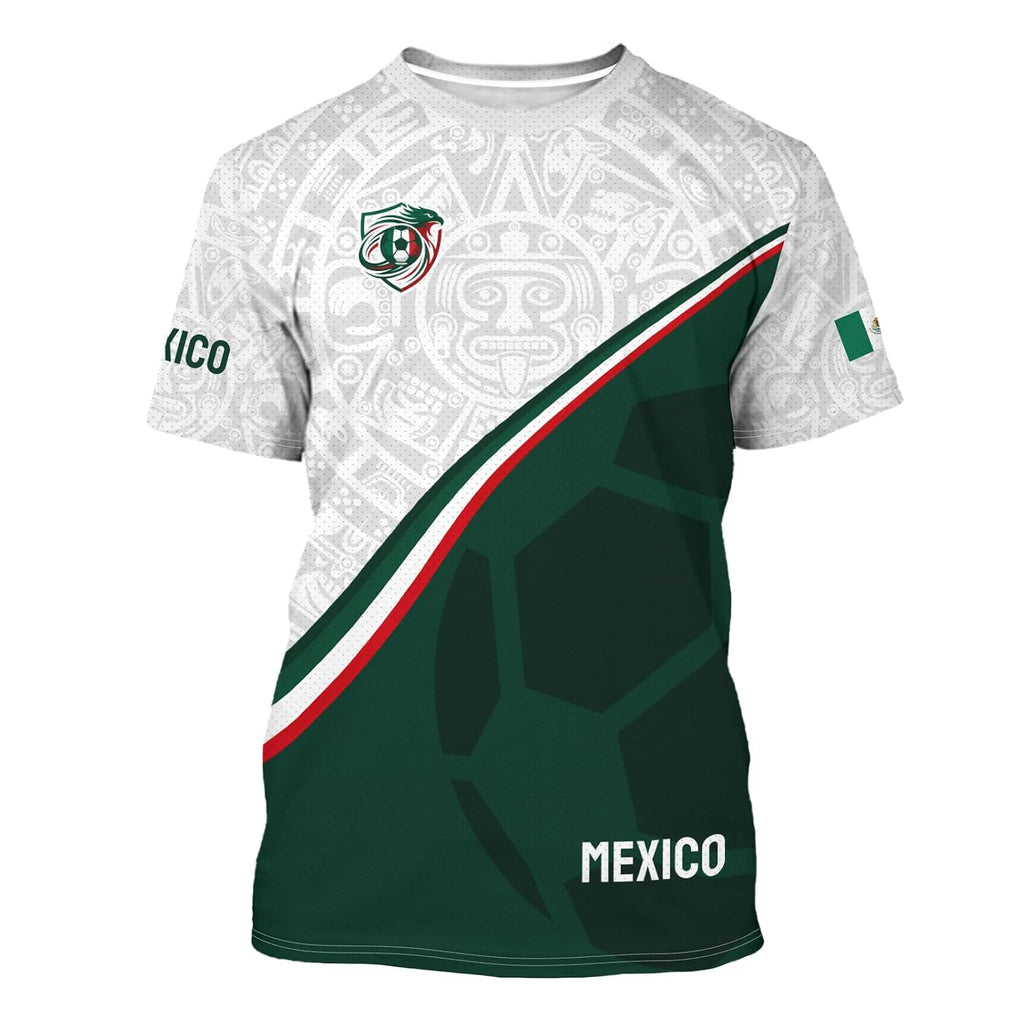 Men's Short Sleeve Soccer Jersey Top, Adult Sports Fan T-Shirt