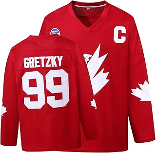 Men's #99 Gretzky Canada Cup Ice Hockey Jersey Stitched