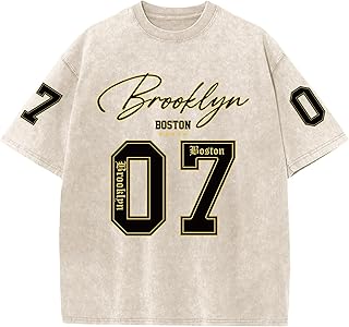 Vintage Oversized Soccer Jersey Shirt Acid Wash Graphic Tee Streetwear