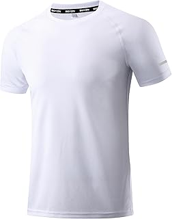 Men's Dry Fit Moisture Wicking Short Sleeve Workout T-Shirt, 1-7 Pack