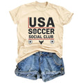 USA Soccer Club Women's Short Sleeve Tee - Game Day Soccer Mom Shirt