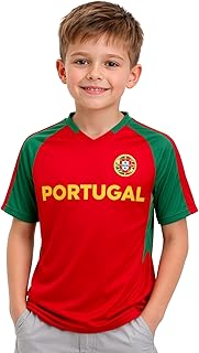 Kids Portugal Short Sleeve Performance Soccer Jersey