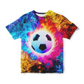 Boys 3D Graphic Tie Dye Soccer Jersey Short Sleeve Crew Neck Tee Size 6-16