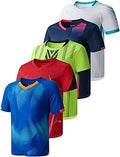 5 Pack Boys Athletic Dry Fit Short Sleeve Soccer Jerseys