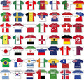 48 Countries Soccer Jersey Flag Bunting Banner, World Cup Decor Garland