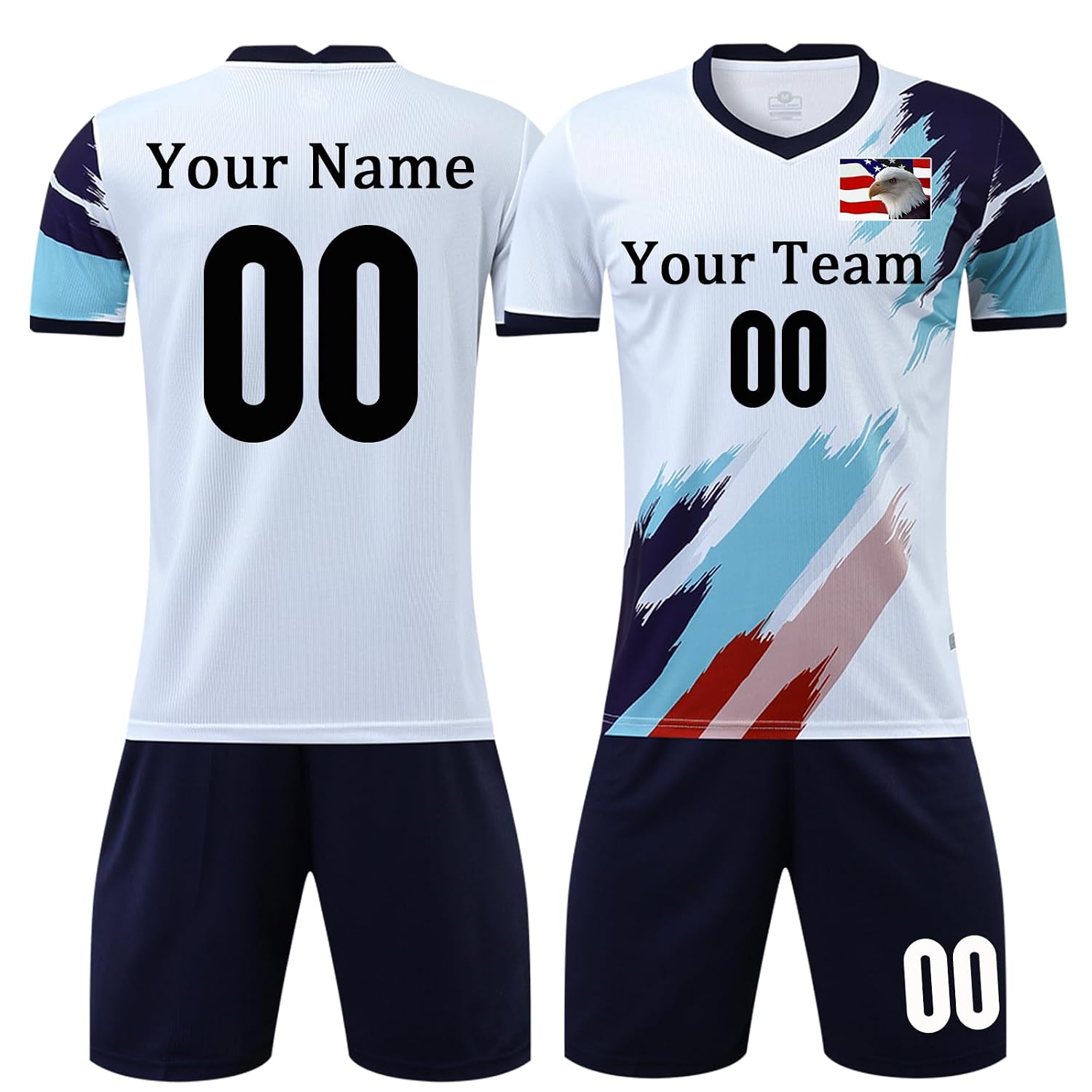 Custom Youth Soccer Jersey with Team Name, Number & Logo