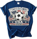 USA 2026 Soccer Fan Graphic T-Shirt Vintage Patriotic Unisex Tee