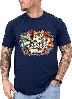World Soccer 2026 Shirt - USA Canada Mexico Fan Tee, Multicolor