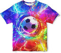 Boys Girls Tie Dye Soccer Jersey Short Sleeve Crewneck Graphic Tee