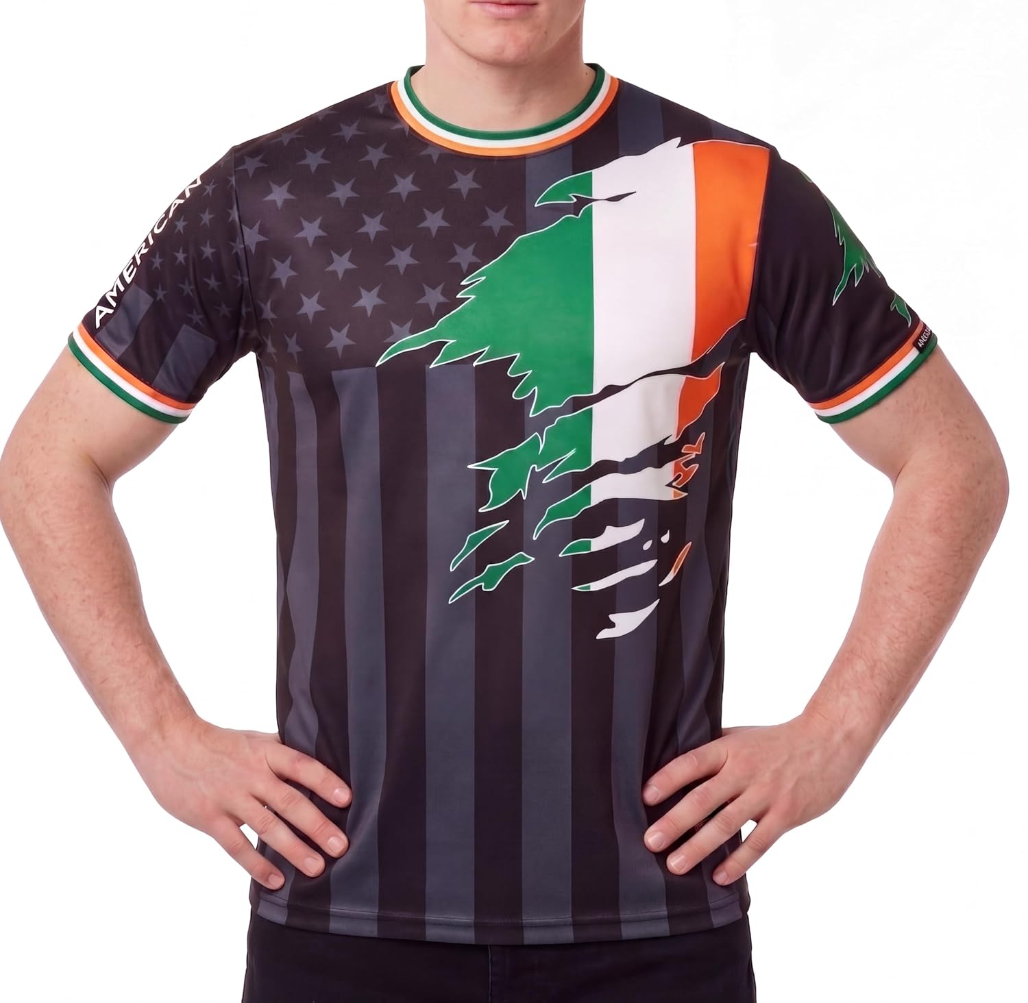 Ripped Dual Heritage Unisex Soccer Jersey – USA Flag Cotton Polyester Blend