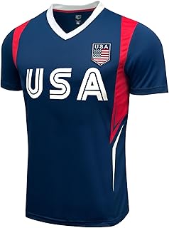 Youth USA Short Sleeve Soccer Jersey, Cotton Tee