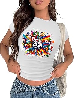 USA Soccer Crop Top Jersey – Women’s Flag Graphic Baby Tee