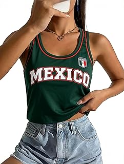 Women's Soccer Cup 2026 Sleeveless Crop Jersey Tank Top