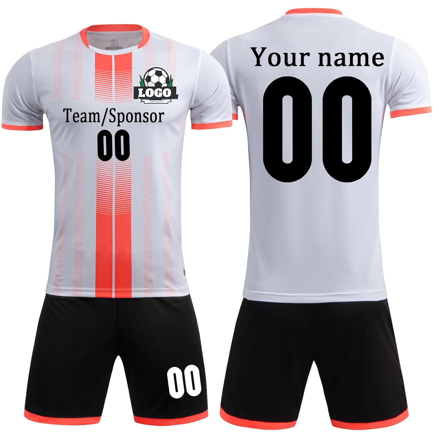 Custom Soccer Jersey - Personalized Name & Number, Home/Away, Kids & Adults
