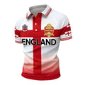 Men's England World Cup 2026 Soccer Jersey, Cotton Blend Button Down Polo Shirt